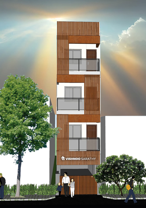 Vishnoo Builders Sarathy Project Front Elevation Triplicane Chennai